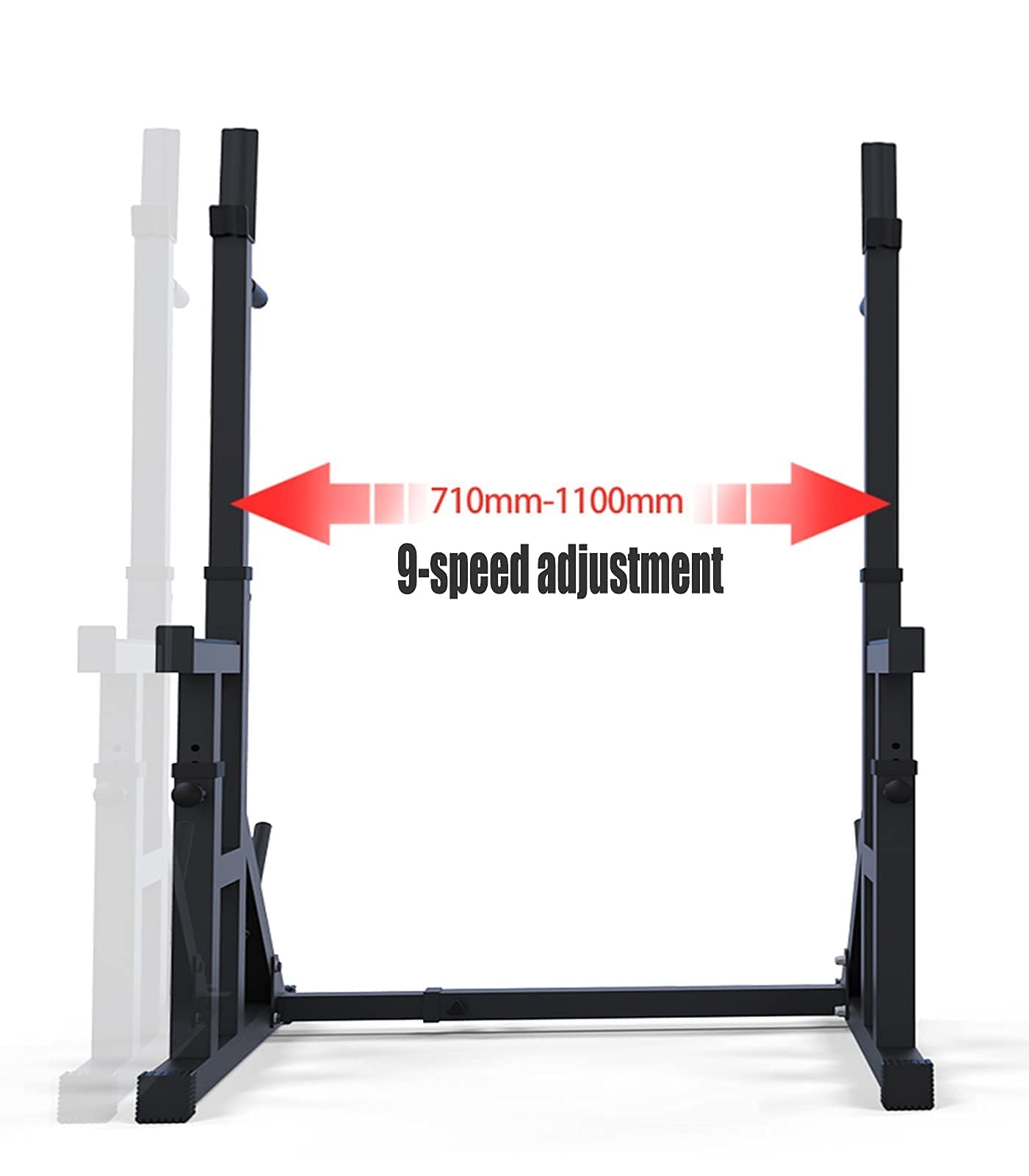 ERoomQ Adjustable Squat Barbell Rack, Barbell Power Rack Exercise Stand, Home Strength Training Fitness Equipment, Load 300 Kg