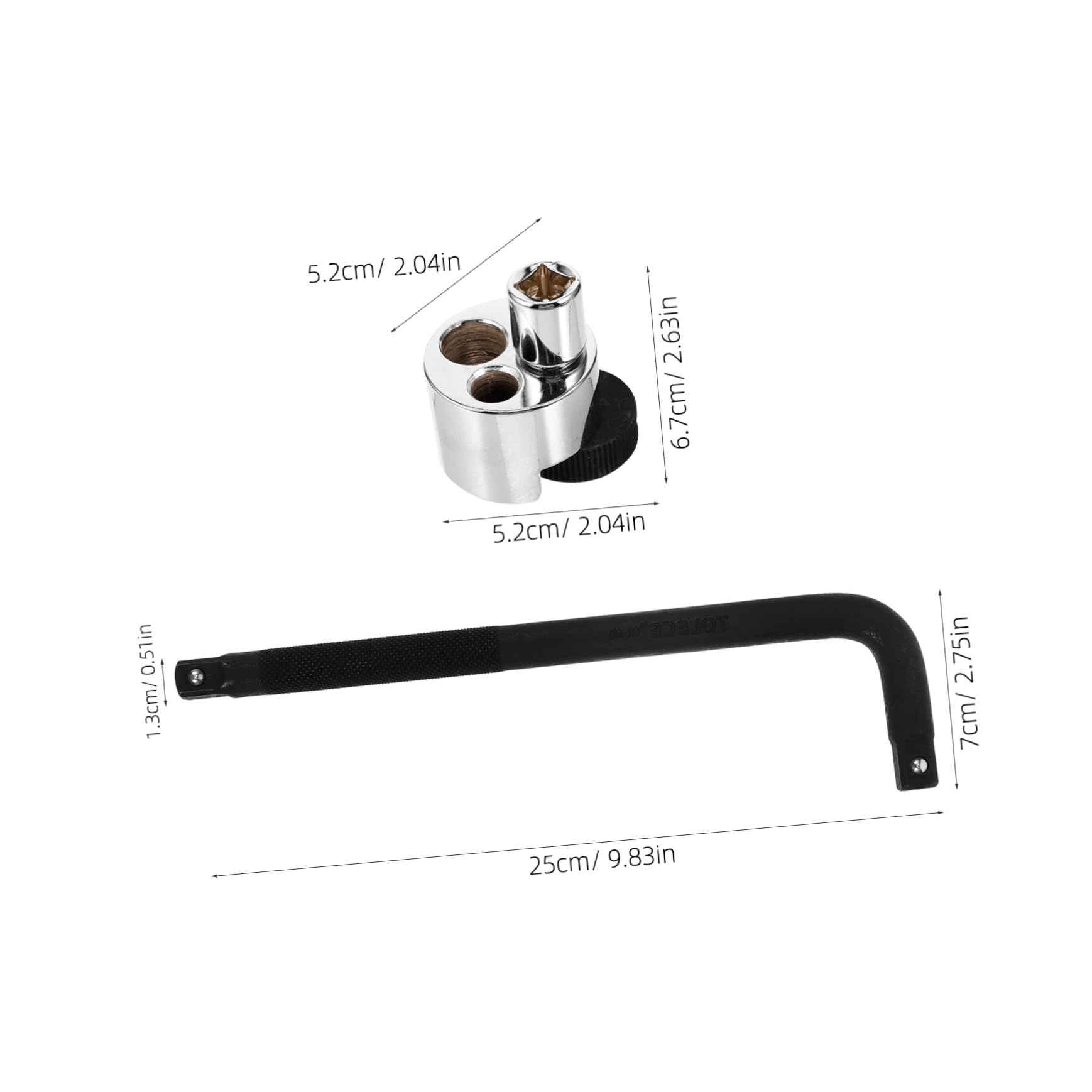 Cabilock 1Set Headless Bolt Extractor Tool Nut Removal Tool with Flex Handle Heavy Duty Lug Nut Lock Remover for Stripped and Damaged Bolts and Nuts