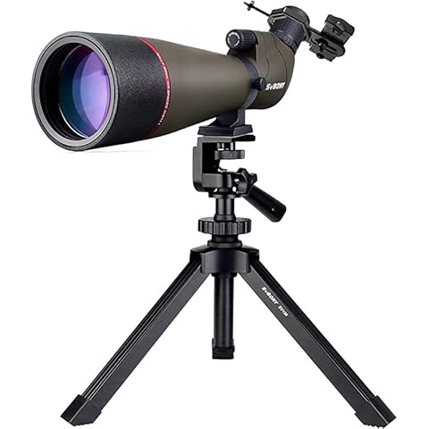 Svbony SV13 Spektiv 20-60x80, Tischstativ, Smartphone Adapter, HD Wasserdicht Porro Prisma Abgewinkelt Spektiv Spotting Scope Cover