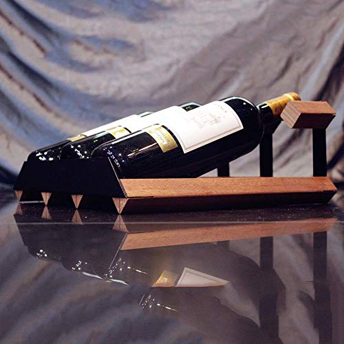 Soporte para botellas apilable 3 niveles color marrón miniatura 3