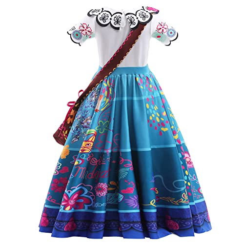Biloper Magic Princess Dress Costume Dress Up For Girls Cosplay Cartoon Costume Birthday Party Halloween Outfits 3-10 Years (Bule, 140) #TOP1