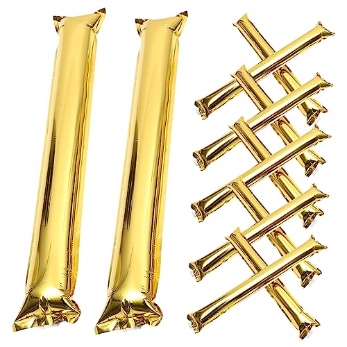 KOMBIUDA Piezas palos de animacion badajo juguete para palos de ruido aplausos juguetes de ruido megáfonos de porristas matracas de fiesta el plastico Golden