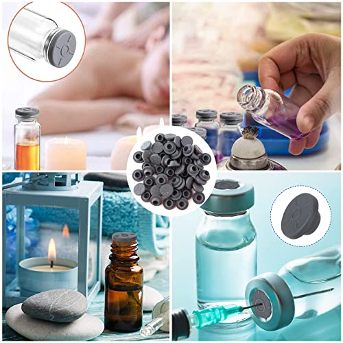 100 Pezzi Tappi in Gomma per Flaconcino Tappi in