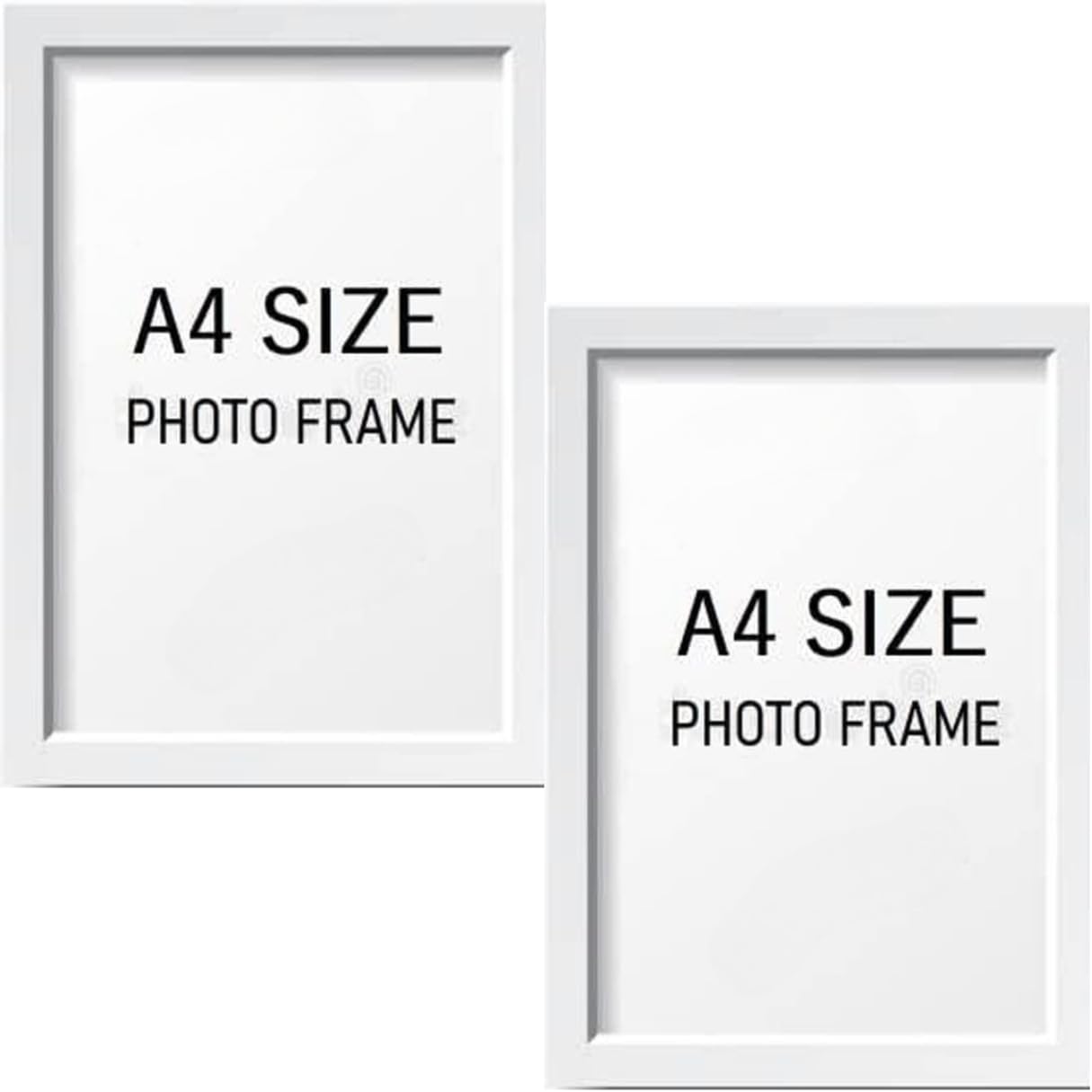 A4 Size Photo Frames – Wall & Tabletop Display, Lightweight Black Frame Khali Frame /A4 Size, 9X12inches (2, White)