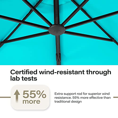 image for LAUSAINT HOME Outdoor Patio Umbrella with Base included, 11 FT Deluxe 