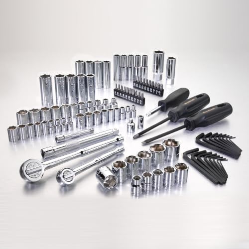 Image of Pro-Grade 106-Piece 1 /4 & 3 /8-Inch Drive Mechanics Tool Set, 19039