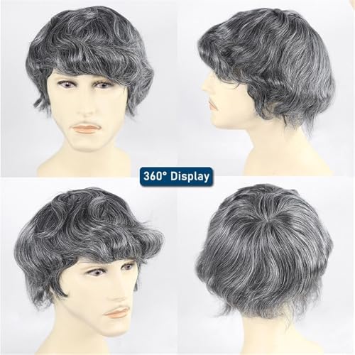 Perruque wave pour hommes toupet cheveux humains postiche mono - 6