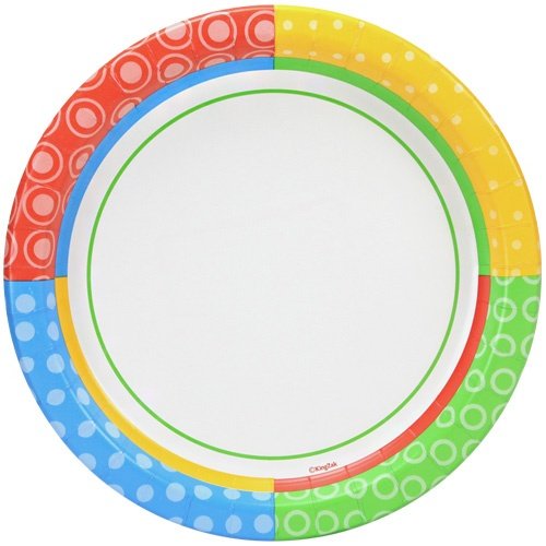 Nicole Home Collection Dazzling Dots Round Paper Dinner Plates, 10"