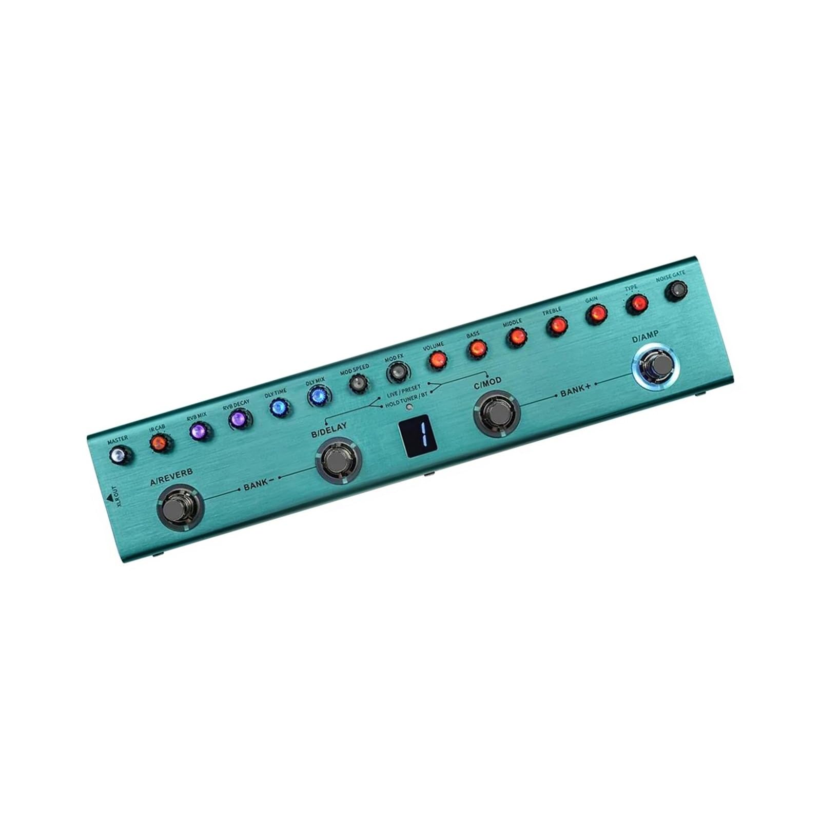 Efekty Do Gitary Elektrycznej Efekt Gitarowy Multi Effect Pedal 36 Presetów 9 Gniazd Przedwzmacniacza 3 Pasmowy Korektor