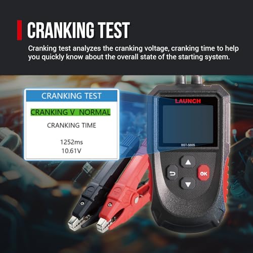 Launch BST-560 S Battery Tester, 12V Automotive Digital Battery Analyzer, For Car/Truck/Motorcycle/Suv/Atv/Rv/Boat thumb #5