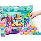 SLIMYGLOOP I Slimy Sand Variety Pack I 48 Reusable Containers I 24 Scented, 24 with Glitter I Molds Like Sand I Stretches Like SlimyGloop
