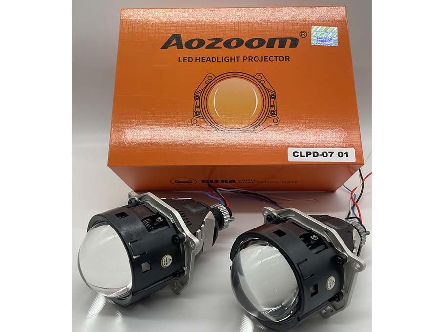 Image of Aozoom A5+ LED Headlight Projector | 3 Inch Bi-LED Lens | 5500K Natural White | Dual Beam Low /High | Car Headlamp Retrofit Upgrade