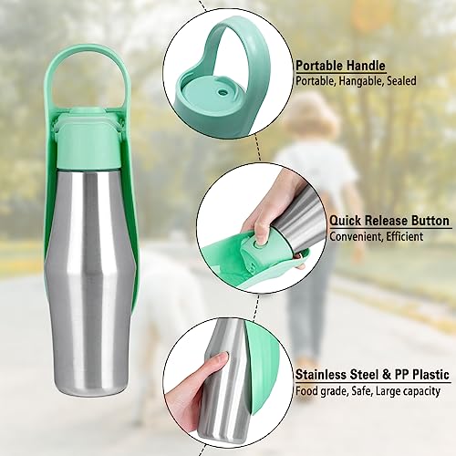 Taozoey Dog Water Bottle for On the Go 750 ml Pet Water Dispenser, Antibacterial Erielle - Image 3