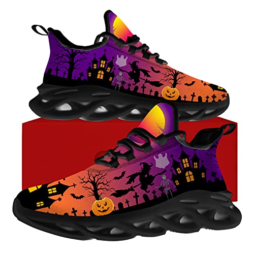 Ciadoon Halloween Shoes for Men Women Road Running Shoes Athletic Walking Tennis Sneakers Breathable Shoes Gifts for Boy Girl4