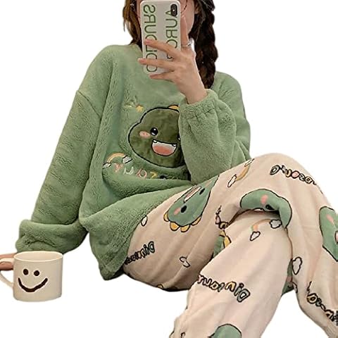 SUYGGCK Pijama de forro polar para mujer Cover