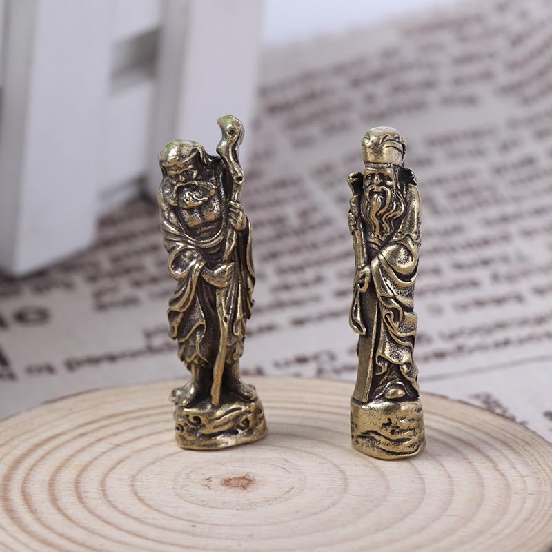 8 Piezas Estatuas de Latón de Los Ocho Inmortales para Decoración miniatura 5