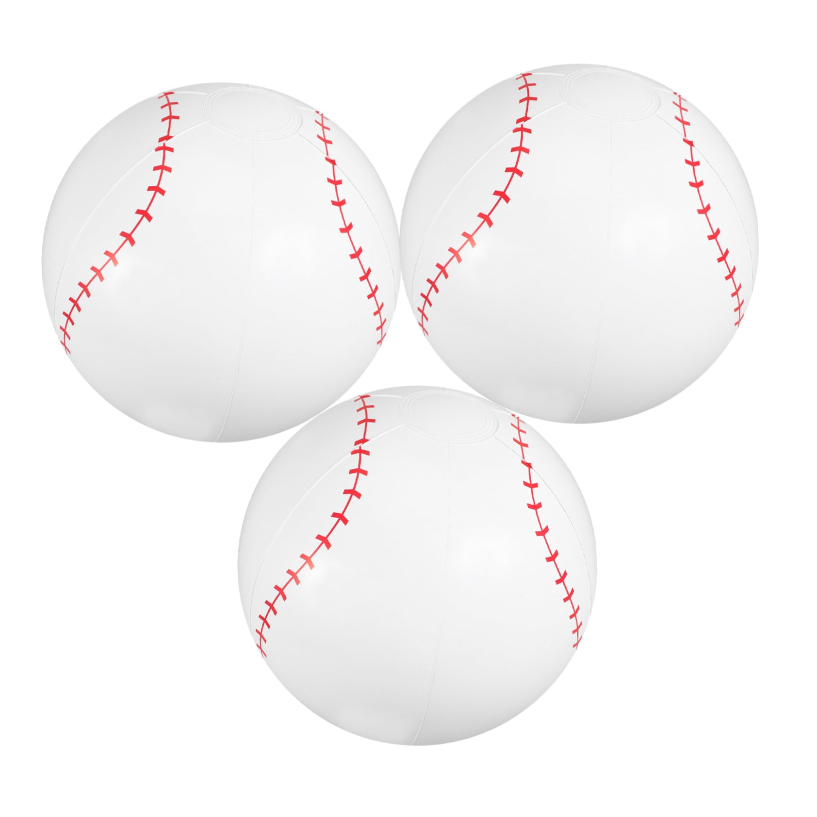 LIOOBO 3pcs Inflatable Baseball Balls Sports Balls for Swimming Pool Summer Play Lightweight Design for Family Friends Outdoor Activities