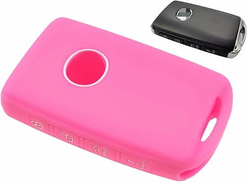 Miniatura 4 de Funda de goma de silicona para llavero compatible con Mazda 3 6 CX-30 CX-5 CX-9 CX-50 WAZSKE11D01 662F-SKE11D010 (negro rosa)