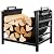DOEWORKS Firewood Rack 18 Inch Fireplace Log Holder with Canvas Carrier
