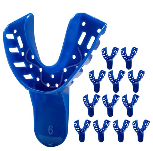 Image of #6, 12PC Tracking Spacer Plastic Dental Impression Trays Small Medium Large Upper-Left Lower-Right