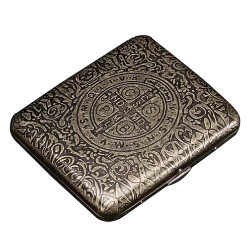 シガレット ケース 20 本収納 タバコケース シガレット アンティーク調 タバコ収納 煙草入れ たばこ 高級 人気 防水 男女兼用,One Size,A