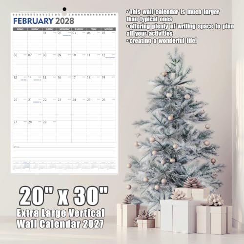 Image of GuassLee Extra Large Wall Calendar 2027-2028, 18 Month, 20 inchx30 inch