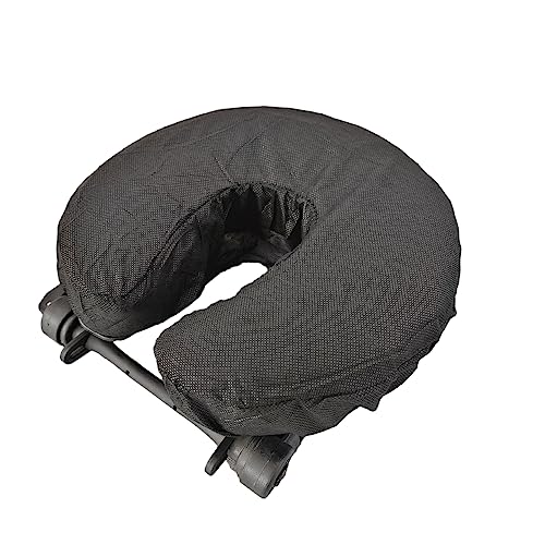 ZMDREAM Pack of 75 Fitted Disposable Massage Headrest Covers Face Rest Cradle Covers Black
