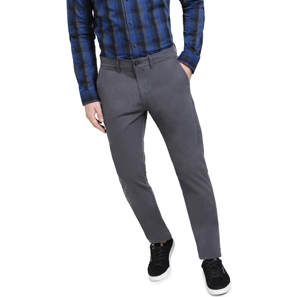 Jack & Jones Men's Cotton Blend Regular Fit Pants in neutral