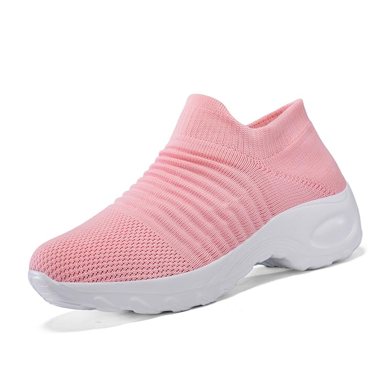 Image of Non Slip Work Shoes Women, Slip On Sneakers Women,Work Shoes Walking Gym Nurse Mesh Casual Fashion Sneakers Comfort Breathable Lightweight