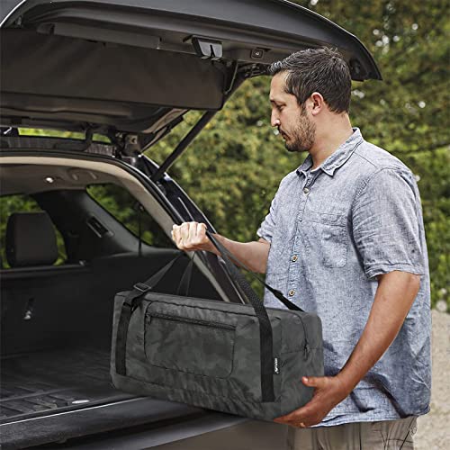 Image of HOLYLUCK Foldable Travel Duffel Bag For Women & Men Luggage Great for Gym (midnight camo)