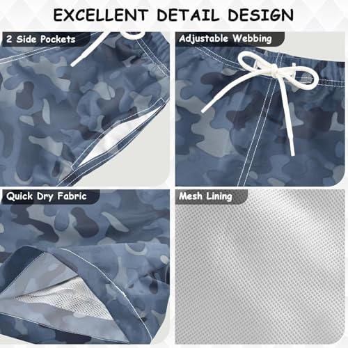 Boys Swim Trunks Infant Baby Boy Stretch Swim Shorts Quick Dry Baby Kid Beach Shorts Swimwear 2T Vator Blue Camo3