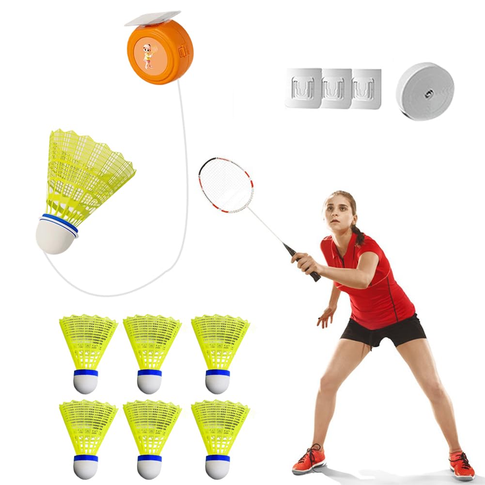 Entrenador de rebote de bádminton portátil para un solo jugador