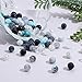 1080pcs 8mm Glass Beads 24 Color Black Bracelet Beads Round Crystal Glass Bead Marble Rosary Loose Bead for Bracelet Necklace Jewelry Making Supplies Women Men Halloween Eid Mubarak Ramadan Decoration