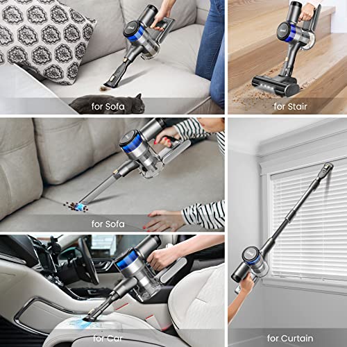 Inse Cordless Vacuum Cleaner, 400W Stick Vacuum With 30Kpa Powerful Suction, 55Min Runtime, Smart Induction Auto-Adjustment, Rechargeable Cordless Vacuum For Carpet And Floor Pet Hair, Led Display-S9 #TOP5