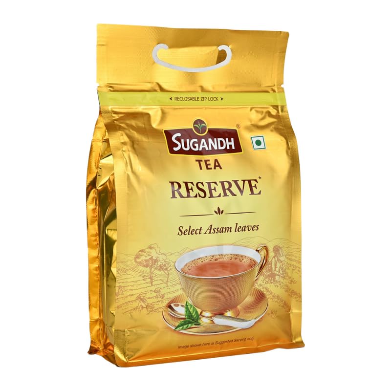 Image of Sugandh Reserve Tea | 1KG | Gold Standard | Directly Sourced from Assam | High Grown CTC with Added Whole Leaf | 100% Natural Ingredients | A Perfect Premium Cup of Tea for Chai Lover
