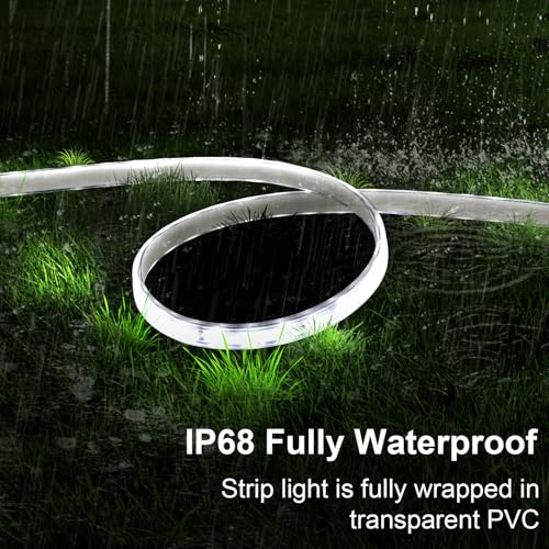 Tira LED solar 32.8ft impermeable IP68 color blanco frío miniatura 2