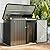 Outdoor Trash Can Storage Shed - Metal Waterproof Outdoor Garbage Can Organizer with Chain Lid, Ideal for Trash Bins, Toys, Garden Tools for Garden/Backyard/Patio
