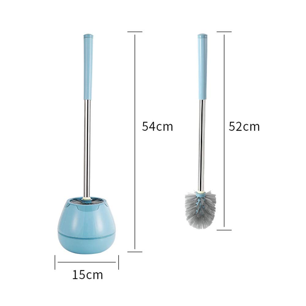 Nff Spazzola E Supporto per Servizi Igienici, Supporto per La Spazzola per La Casa per La Casa con La Base Manico Lungo con 360 ° Senza Angolo Morto Pennello per Capelli Morbidi 54x15 Cm