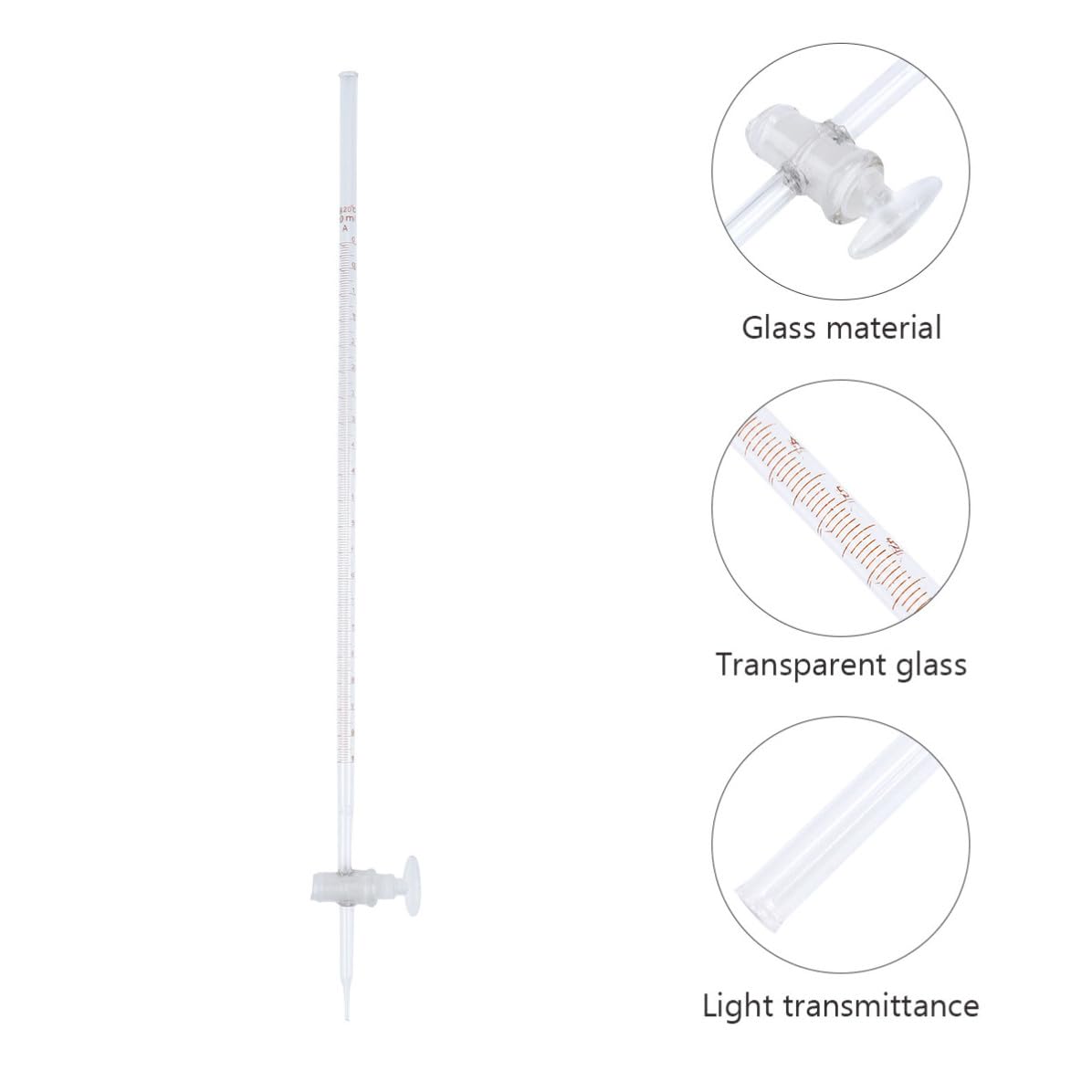 Pipette Graduée en Verre 10ml Compacte et Résistante la Corrosion pour Laboratoire, Équipement pour Chimie et Usage Élève