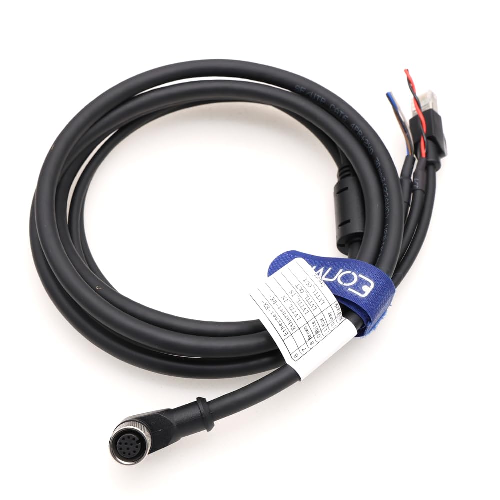 Aviation Plug M12 Angelo Destro 12 Pin Femmina a 3 vie Cavo di Segnale di Alimentazione e Trasferimento Dati per DJI Livox LiDAR Mid-360 Mid-70,5m