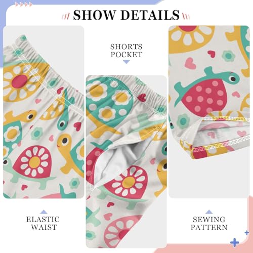 Turtle Love Boys Long Pants Soft Trousers Elastic Waist Kids Lounge Bottoms with Pockets S-XL4