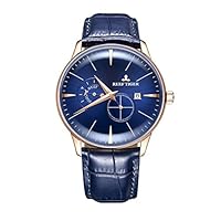 REEF TIGER Luxury Dress Watches Blue Dial Automatic Waterproof Analog Watches RGA8219 (RGA8219-PLS)
