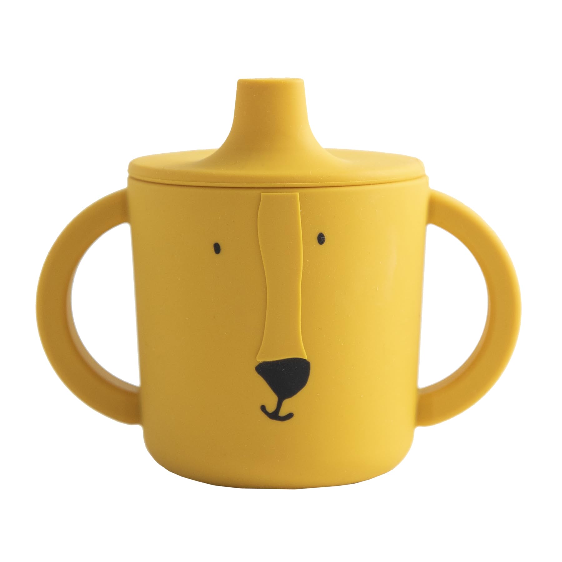 Trixie - Mr Lion Sippy Cup - 4m+ - 100% Food Grade Silicone - Yellow