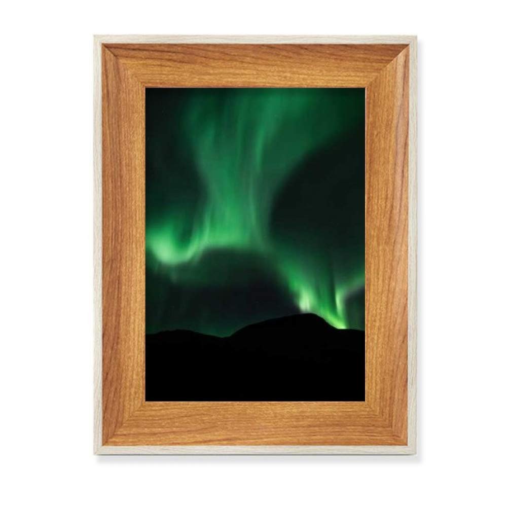 Cadre de Photo en Bois de Bureau Feu Vert du Ciel Nocturne