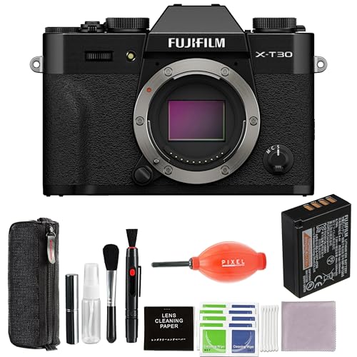 Image of FUJIFILM X-T30 III Mirrorless Camera Body (Black) Bundle with Advanced Accessories