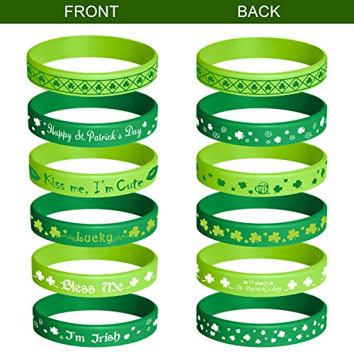 TUPARKA-St-Patricks-Day-Rubber-Wristbands-Silicone-Shamrock-Irish-Wristband-Bracelet-for-Party-Favors-Kids-School-Gifts-Supplies-36-Pcs-6-Styles TUPARKA St Patricks Day Rubber Wristbands Silicone Shamrock Irish Wristband Bracelet for Party Favors Kids School Gifts Supplies 36 Pcs 6 Styles
