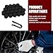 Zeathery 20 PCS Lug Nut Covers, Hexagonal Nut Rust and Dust Protector with Removal Tool, Tightly Fitting Anti-Theft Cap, Universal for Cars Tire Personalized Decorative Accessories (Black # 19 mm)