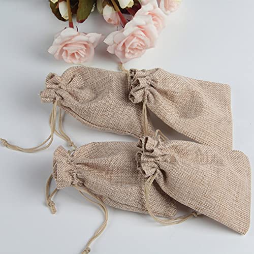20 Stuks Jute Zakjes, Jutezakken Trekkoord, Jute stof Cadeauzakje, voor Bruiloften, Communies, Kerstzak, Vergaderingen, Ambachten, DIY - Image 5