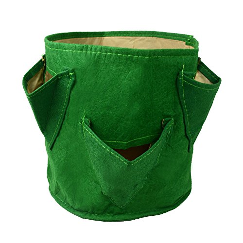 Gardeningwill Double Couche de Tissu Non tissé de Pommes de Terre Tub Grow Fraise Patio recyclé en Pleine Croissance Sac M Green