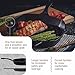Victoria Cast Iron Grill Pan, Square Grill Pan, Cast Iron Griddle Pan, Seasoned with 100% Kosher-Certified, Non-GMO Flaxseed Oil, Black, 10 Inches